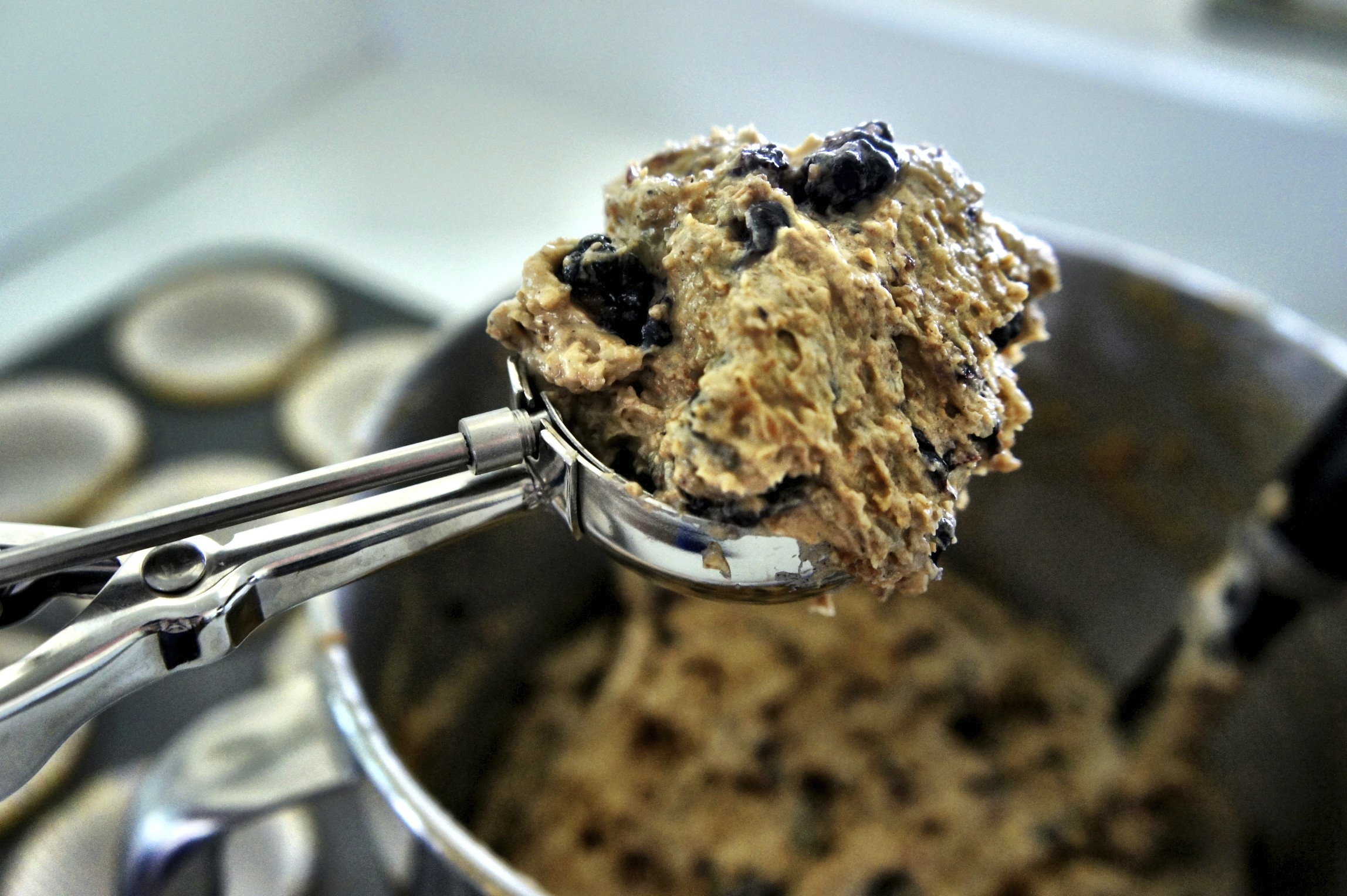 Blackberry Bran Muffin Batter