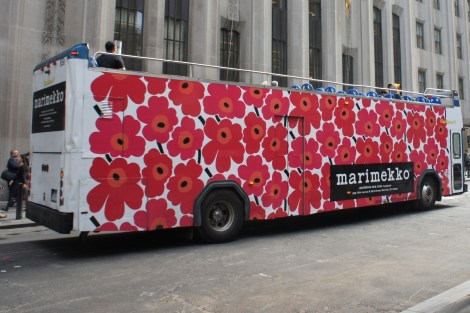 Marimekko wrapped bus