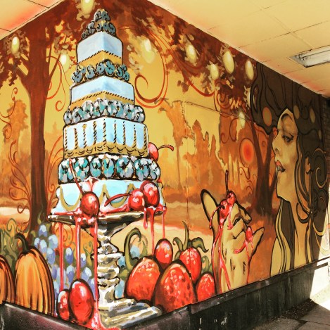 Winnipeg mural featuring cake